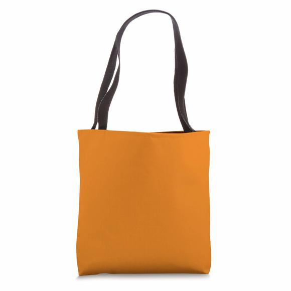 Ochre Brown Plain Solid Color Simple Classic Tote Bag xD - Picture 1 of 4